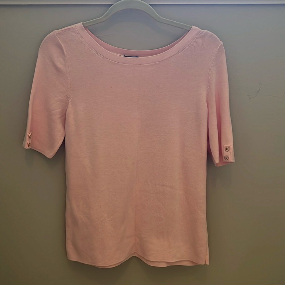 Talbots Sweater Top with Button detail.
